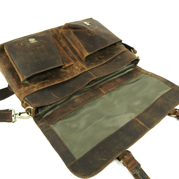 Leather Vintage Handmade Messenger  Bag - Picture 5 of 7